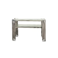 Chelsea Silver Console Table - Clear Glass