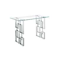 Royale Silver Console Table - Clear Glass