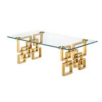 Royale Gold Coffee Table - Clear Glass
