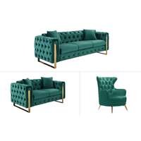 Madeline Range - Green Velvet - Gold Trims