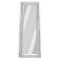 Medium White Beaded Framed Mirror - 70cm x 170cm