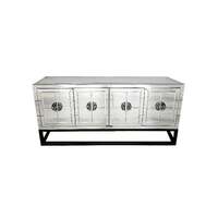 Athens Mirrored Buffet Table -Black