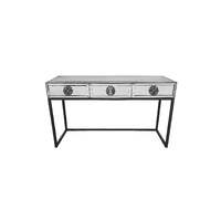 Athens Mirrored Console Table -Black