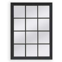 Window Style Mirror - Black Rectangle 95cm x 130cm