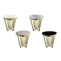 Salina Side Table 45cm Gold Base - Mirror Glass