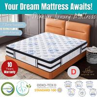 Majestic Rest Double 7 Zones Luxury Premium Firm Pocket Spring 34cm Mattress
