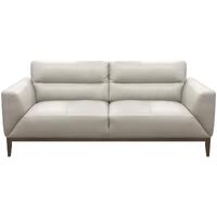 Downy  Genuine Leather Sofa 3 Seater Upholstered Lounge Couch - Silver