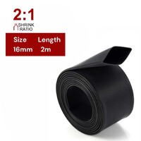 2m Polyolefin Shrink Tube 5/8&quot; (16mm) 2:1 Ratio Heat Shrink Tubing Sleeving Wrap Shrinking