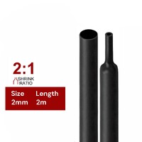 2m Polyolefin Shrink Tube 5/64&quot; (2mm) 2:1 Ratio Heat Shrink Tubing Sleeving Wrap Shrinking