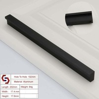 Zinc Kitchen Cabinet Handles Drawer Bar Handle Pull 192mm