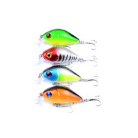 4x 5.5cm Popper Crank Bait Fishing Lure Lures Surface Tackle Saltwater