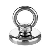 Salvage 60KG Recovery Magnet Hook Countersunk Hole Eyebolt Treasure Hunting Fishing