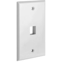 1 Port QuickPort outlet Wall Plate face plate, Single Gang White