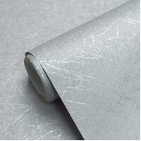61cm x 10m Green Wallpaper Decor Faux Grasscloth Paper Wall Paper Self Adhesive Removable Silver