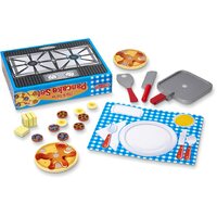 Melissa &amp; Doug Flip and Serve Pancake Set (19 pcs) - Wooden Breakfast Play Food