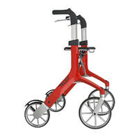 Let&#39;s Fly Mobility Rollator Wheelie Walker - Red