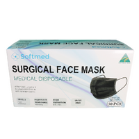 Level 3 Surgical Face Mask Australia Made - Black 50 Masks