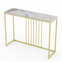 Interior Ave - Stone Marble Console - Marble &amp; Gold