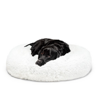Fur King &quot;Aussie&quot; Calming Dog Bed  - White - 100 CM - Large