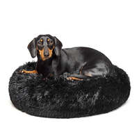 Fur King &quot;Aussie&quot; Calming Dog Bed  - Black - 60 CM - Small