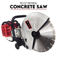 Petrol Demolition Saw 75CC Concrete Cut Off Wet Demo Road Cutter Brick 350MM