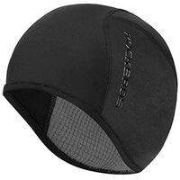 Helmet Fleece Inner Liner Cycling Skull Cap Winter Thermal MTB Mountain Cycling Cap for Men Women Headwear for Running Skiing &amp; Winter Sports BLACK Ro