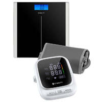 Etekcity Digital Body Weight Bathroom Scale, Black &amp; Etekcity Smart Blood Pressure Monitor, White Bundle