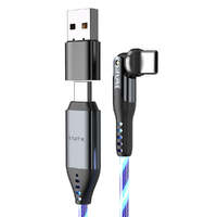 KeySmart STATIK PowerPivot Pro Glowing LED USB-C to USB-C 1mtr