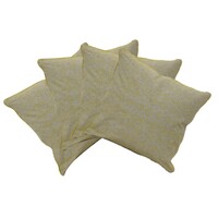 Pack of 4 Azuk Mustard Yellow &amp; Grey 50cm x 50cm Cushion Covers