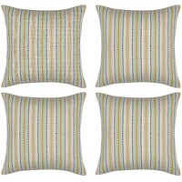 Pack of 4 Finn Yellow Multicoloured Retro Cushion Cover