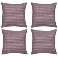 Pack of 4 Fern Rose Soft Pink &amp; White 50x50cm Cushion Covers. Made In Europe.