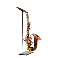 Saxophone Statue Display Ornament for Home Decor in Copper Finish