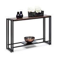 Sleek Hallway Console Table with Copper Textured Top
