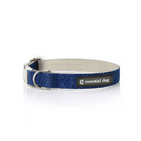 Natural Hemp &amp; Cotton Dog Collar (Ink Blue)