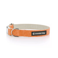 Natural Hemp &amp; Cotton Dog Collar (Orange Burst)