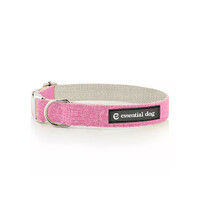 Natural Hemp &amp; Cotton Dog Collar (Pretty Pink) EXTRA SMALL