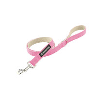 Natural Hemp &amp; Cotton Dog Lead Leash (Pretty Pink) SMALL