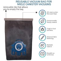 Reusable Vacuum Cloth Bags for Miele GN &amp; FJM Vacuum Cleaners
