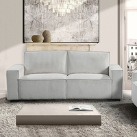 Reno 3 Seater Sofa Beige Colour Fabric Upholstery Wooden Structure Knock Down Feature In Back &amp; Arms