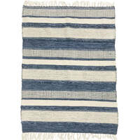 Striped blue/white rug120x180 CM