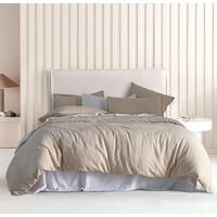 Vintage Washed Microfibre Quilt Cover Set (2Pcs) - Linen - Single Size