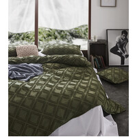 Tufted ultra soft microfiber quilt cover set-queen khaiki green