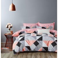 Print Microfibre Quilt Cover Set (3Pcs) - Ultra Soft, Comfy, Luxurious Duvet Cover with Zipper Closure - Elegant Design Quilt Cover Set for Bedding - 