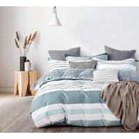 100% Cotton Nathan Reversible Printed Quilt Cover Set - King Size