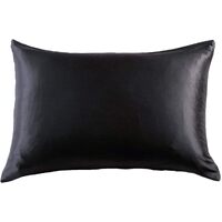 Luxury Pillowcase - 100% Pure Mulberry Silk on Both Sides - Black