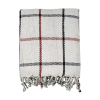 Cotton Fringe Throw Checkered
