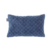 Bedding House Equire Luxury Cotton Filled Oblong Cushion Blue