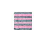 Small Designed Square Cushion Cover 30 x 30 cm Pink Grey Pleats