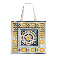 J Elliot Home Kasbah Cotton Tote Shopping Bag 40.5x43x10cm Blue
