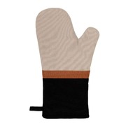J Elliot Home Selby Cotton Oven Mitt 34 x 15 cm Sandstone &amp; Black